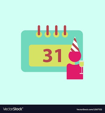 31st of december calendar vector image