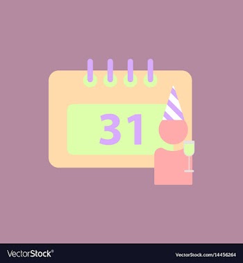 31st of december calendar vector image