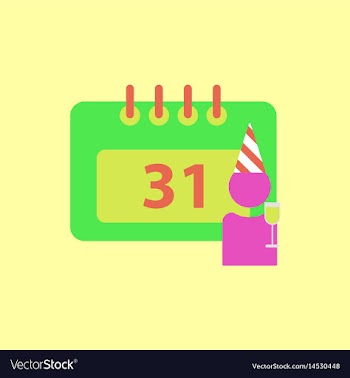 31st of december calendar vector image