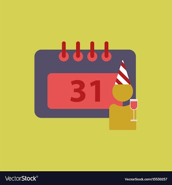 31st of december calendar vector image