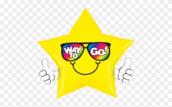 32" Thumbs Up Way To Go Yellow Star Balloon Instaballoons - Congratulations Way To Go