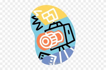 35 Mm Camera With Flash Royalty Free Vector Clip Art - Child