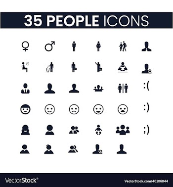 35 people icons set