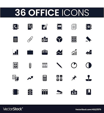 36 office icons set