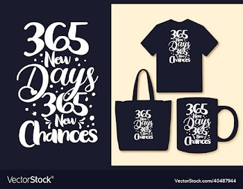 365 new days new chances lettering quotes