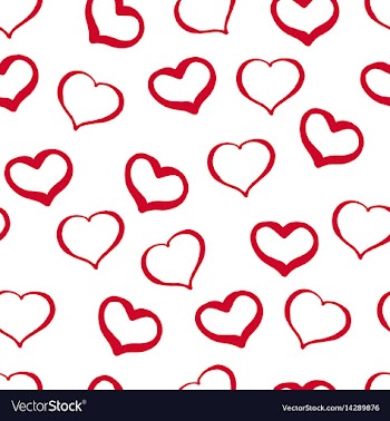 38 hand-drawn seamless pattern from hearts on a vector image