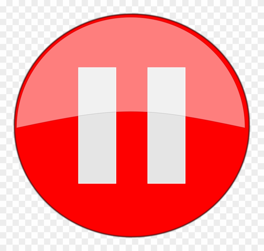 389 Free Vector Icons - Red Pause Button Png