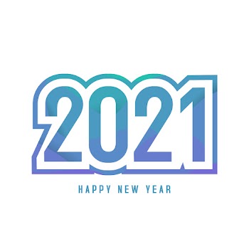 ''Happy New Year'' 2021 Greeting Card and Banner Template