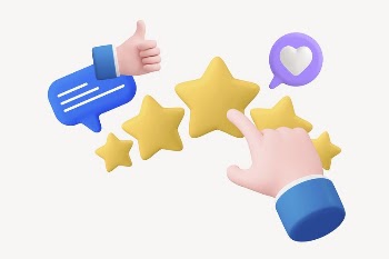 3D 5 stars rating review | Free Photo - rawpixel