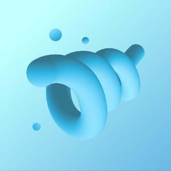 3D abstract fluid shape, blue | Free PSD - rawpixel