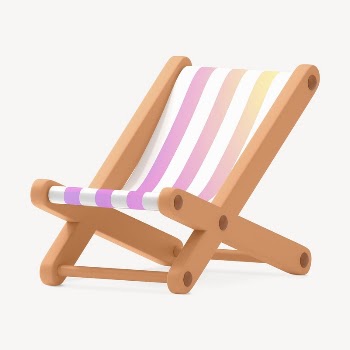 3D aesthetic folding chair, summer | Free Photo - rawpixel