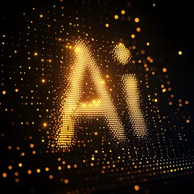 3D AI Symbol in Dots 3D AI Symbol in Dots