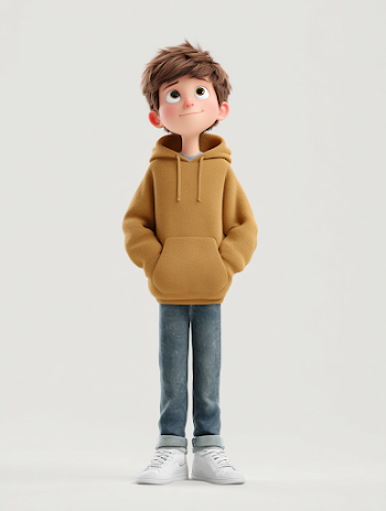 3D Animated Character with Expressive Features