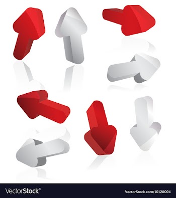 3d arrows vector image