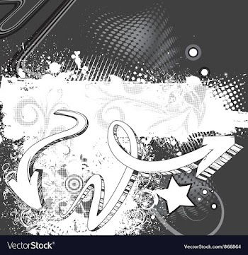 3d arrows with grunge background vector image