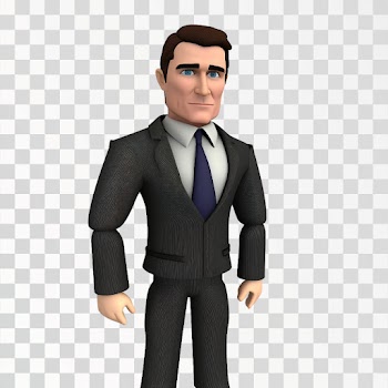 3D avatar of an business man PNG transparent