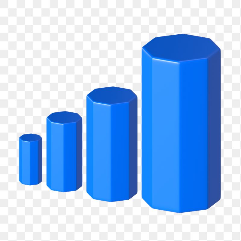 3D bar graph png sticker, | Free PNG - rawpixel