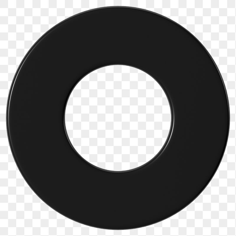 3D black annulus png, geometric | Free PNG - rawpixel