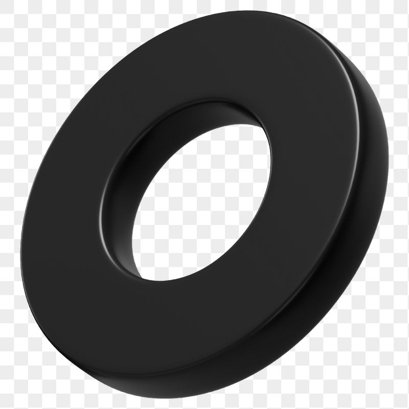 3D black annulus png, geometric | Free PNG - rawpixel