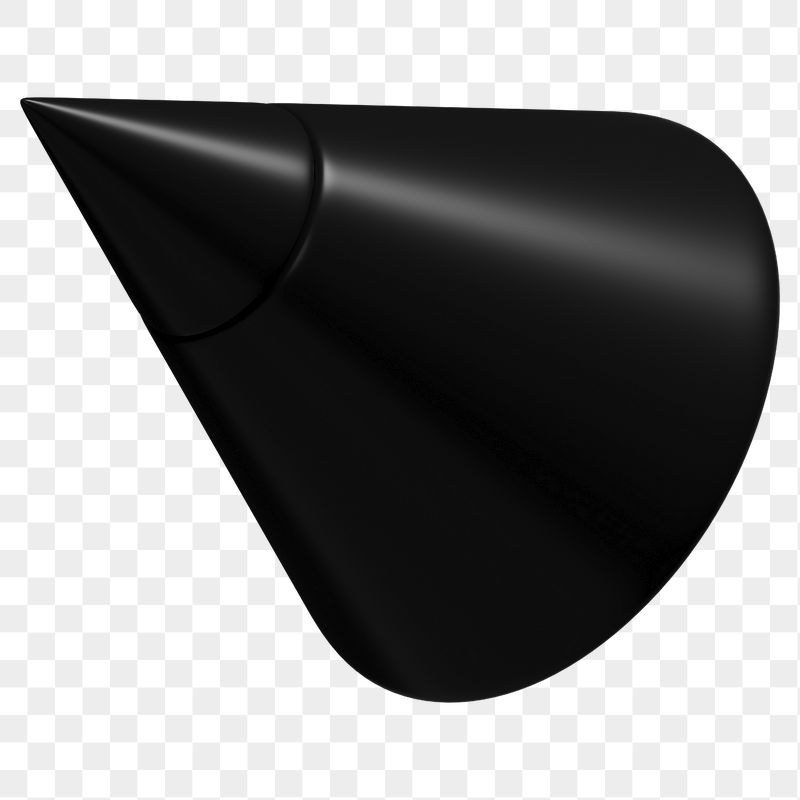 3D black cone png, geometric | Free PNG - rawpixel