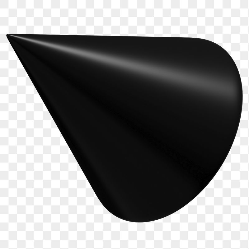 3D black cone png, geometric | Free PNG - rawpixel