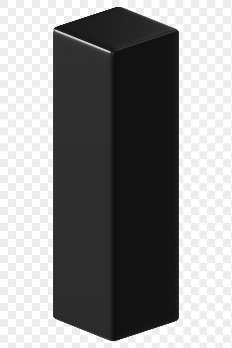 3D black cuboid png, geometric | Free PNG - rawpixel