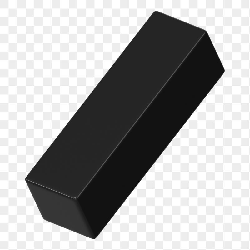 3D black cuboid png, geometric | Free PNG - rawpixel