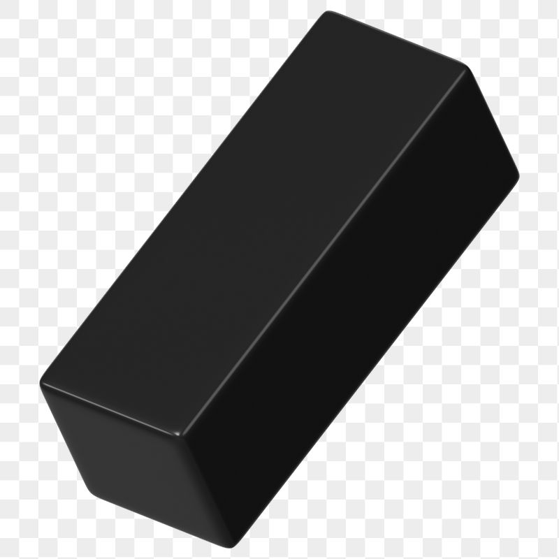 3D black cuboid png, geometric | Free PNG - rawpixel