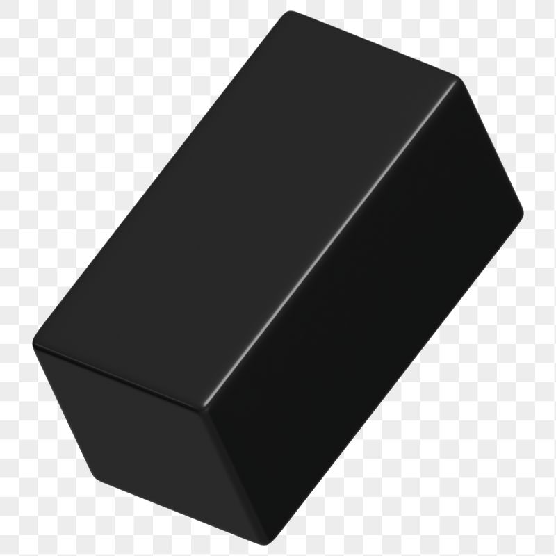 3D black cuboid png, geometric | Free PNG - rawpixel