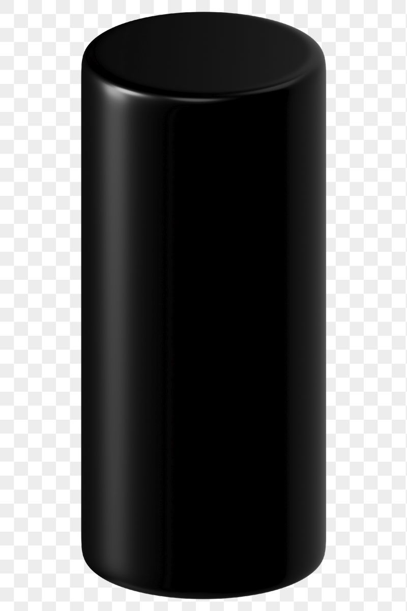 3D black cylinder png geometric | Free PNG - rawpixel