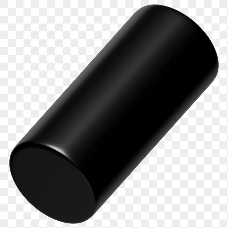 3D black cylinder png geometric | Free PNG - rawpixel