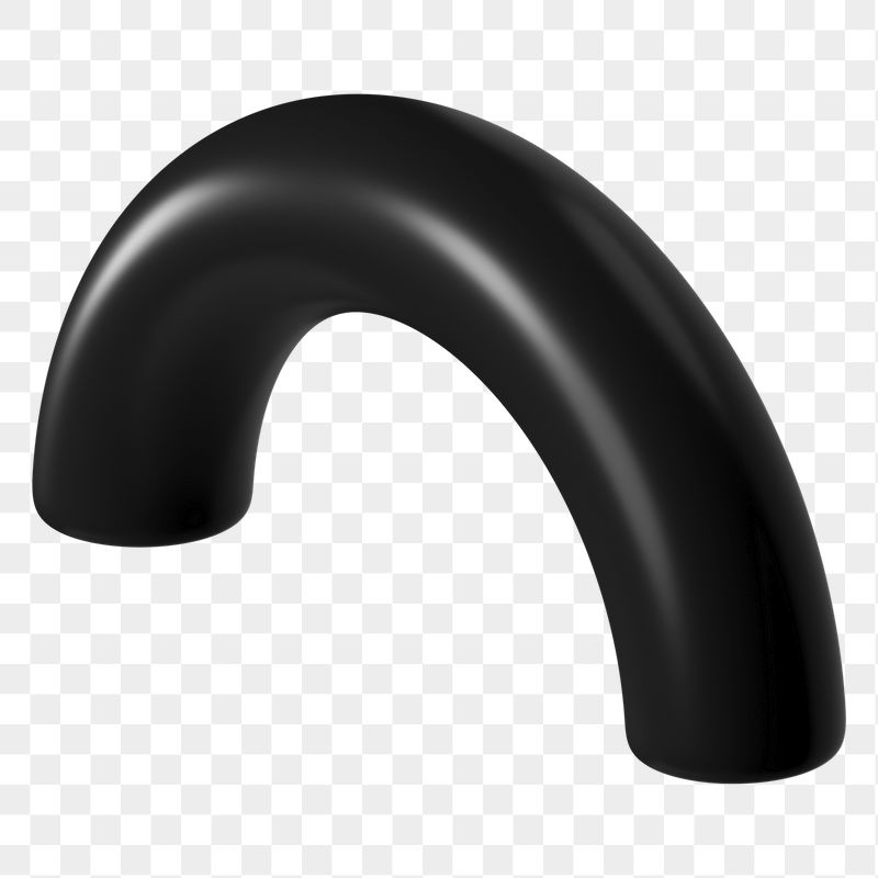 3D black half torus clip | Free PNG - rawpixel