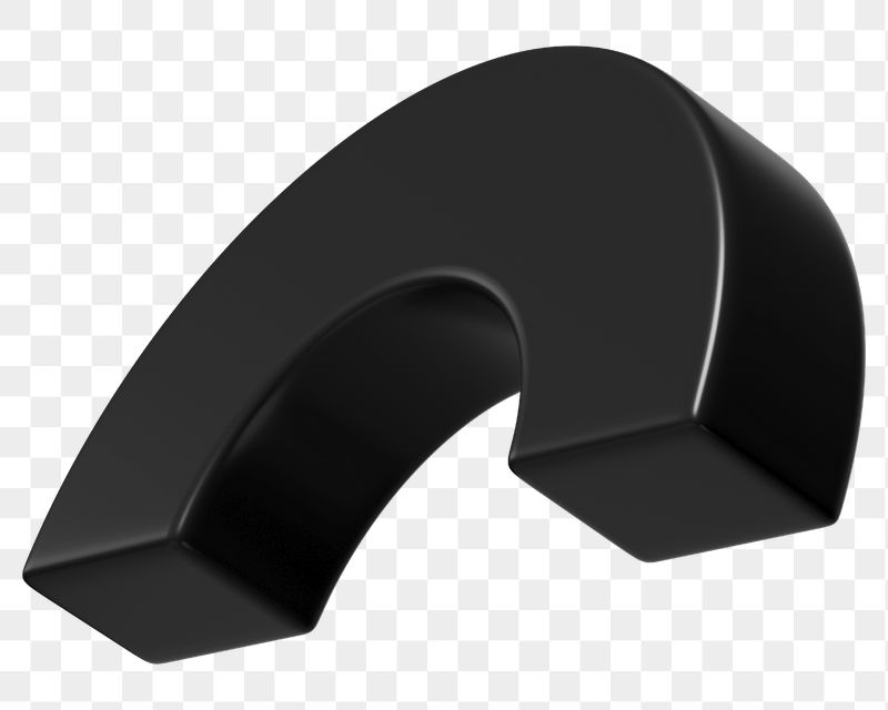 3D black half torus clip | Free PNG - rawpixel