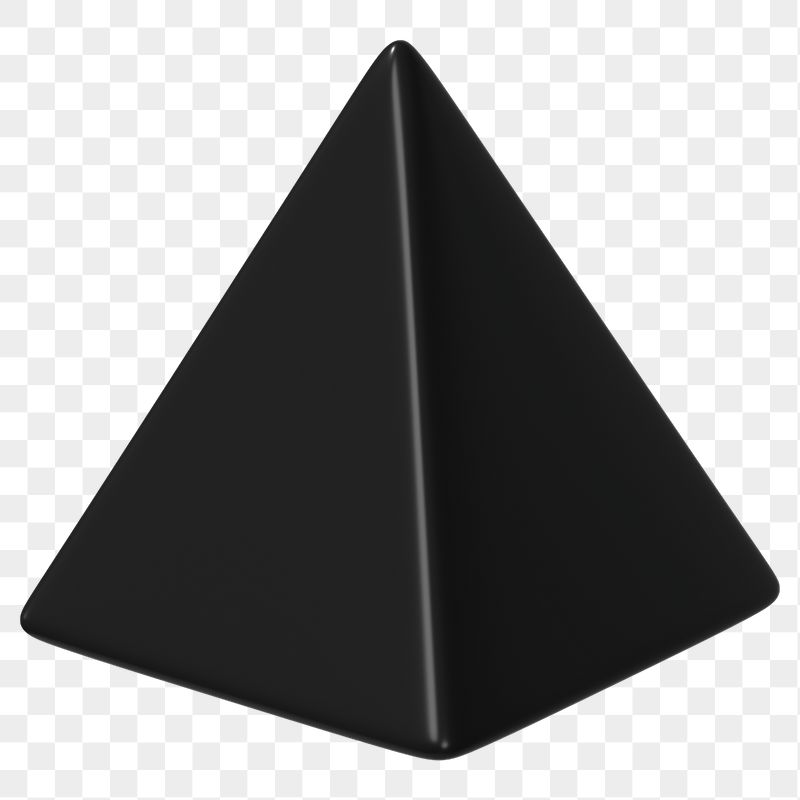 3D black pyramid png, geometric | Free PNG - rawpixel