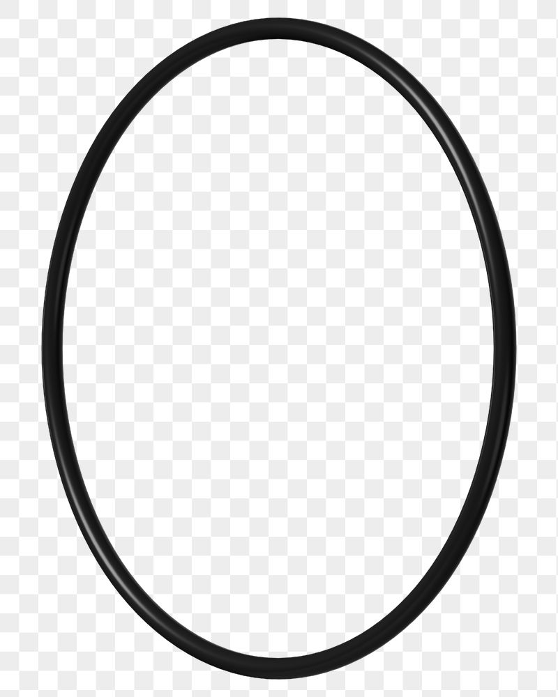 3D black ring png, oval | Free PNG - rawpixel