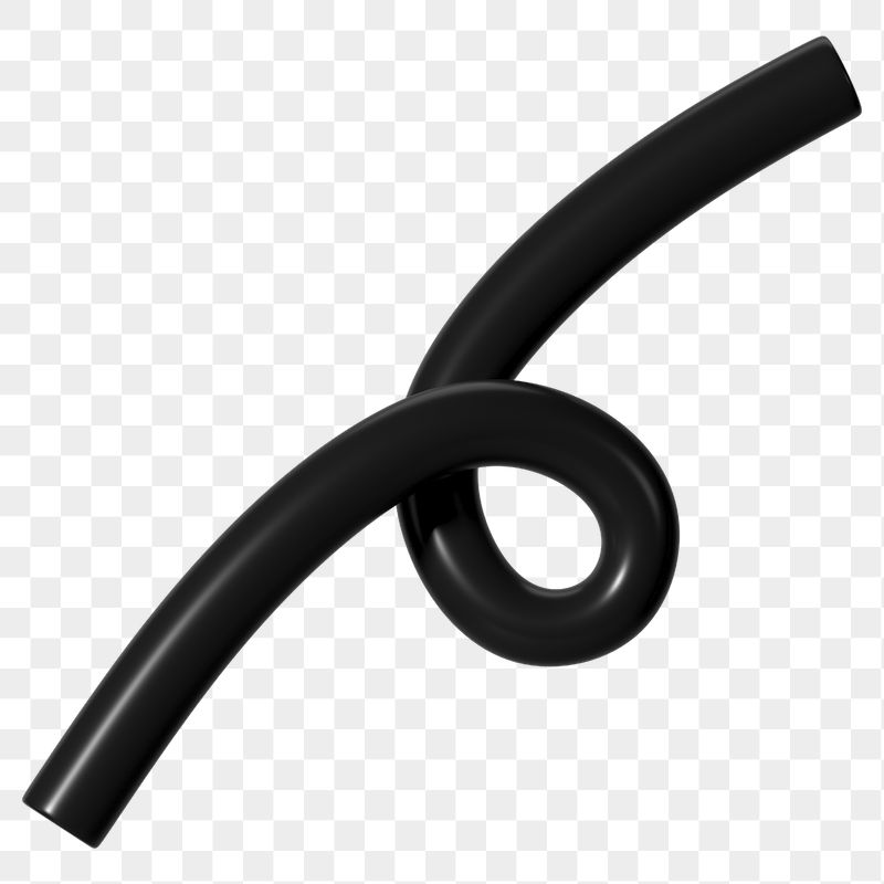 3D black squiggle png, abstract | Free PNG - rawpixel
