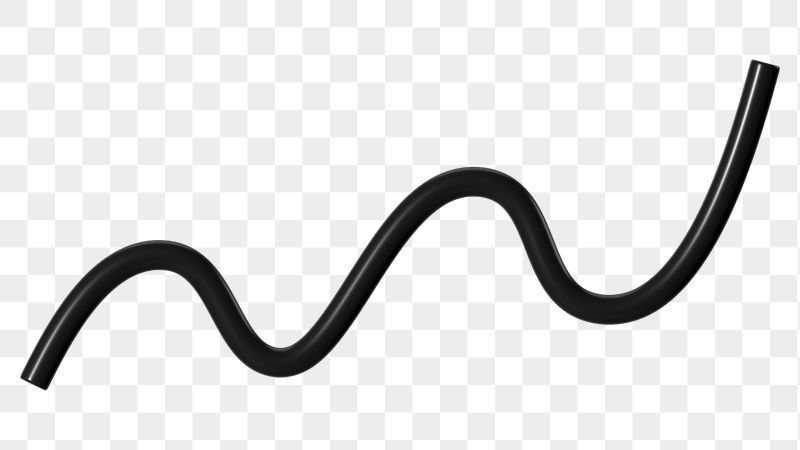 3D black squiggle png, wavy | Free PNG - rawpixel