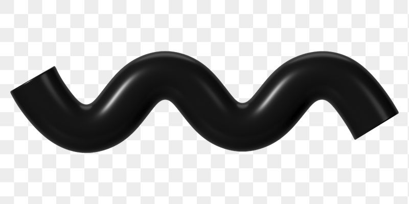 3D black squiggle png, wavy | Free PNG - rawpixel