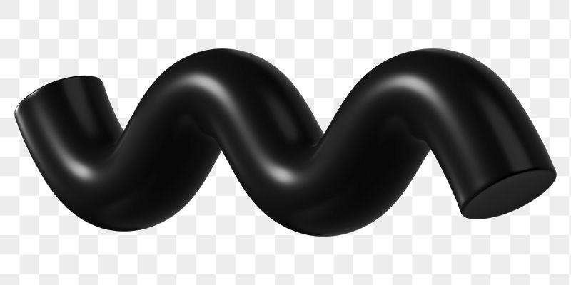 3D black squiggle png, wavy | Free PNG - rawpixel
