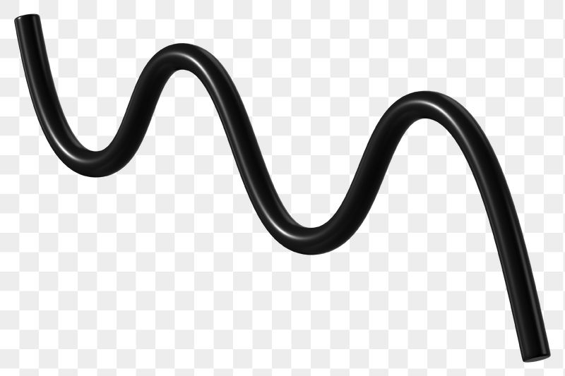 3D black squiggle png, wavy | Free PNG - rawpixel