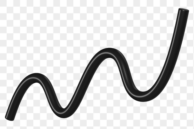 3D black squiggle png, wavy | Free PNG - rawpixel