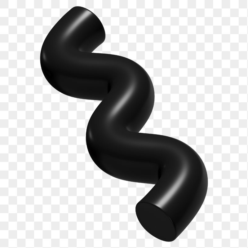 3D black squiggle png, wavy | Free PNG - rawpixel