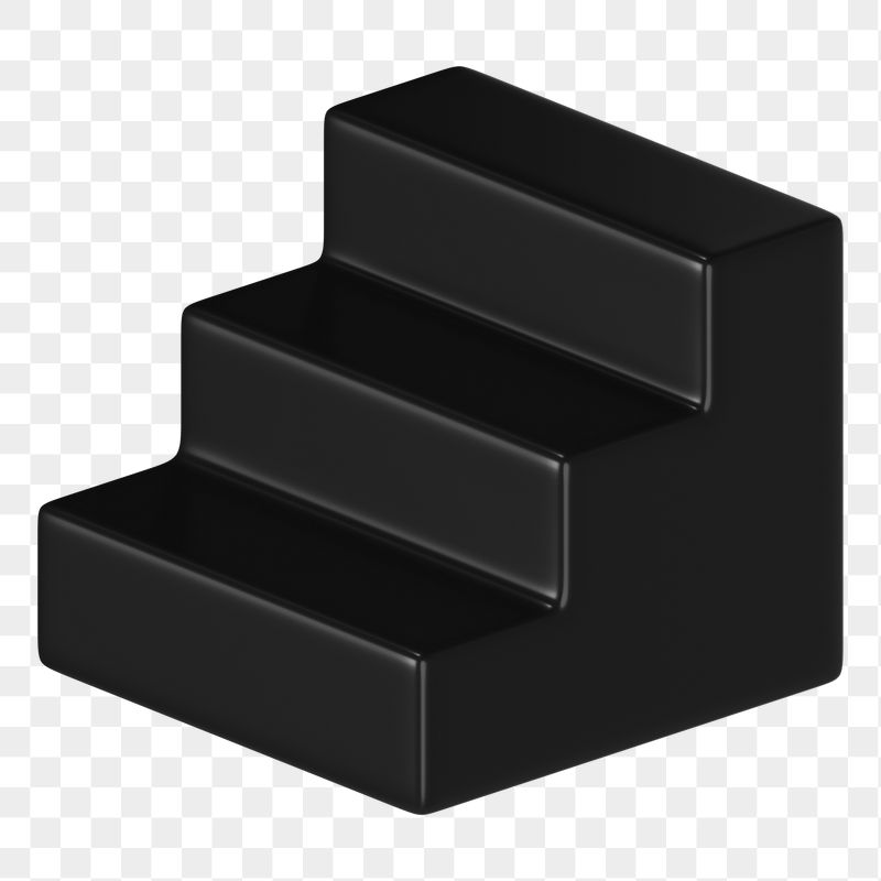 3D black stairs png podium | Free PNG - rawpixel