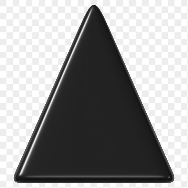 3D black triangle png, geometric | Free PNG - rawpixel
