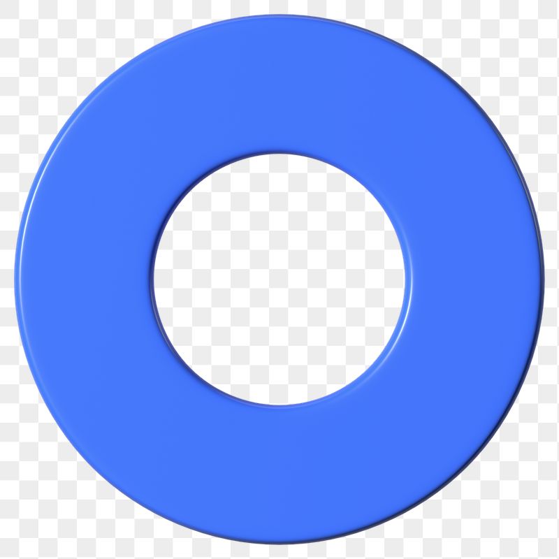 3D blue annulus png, geometric | Free PNG - rawpixel