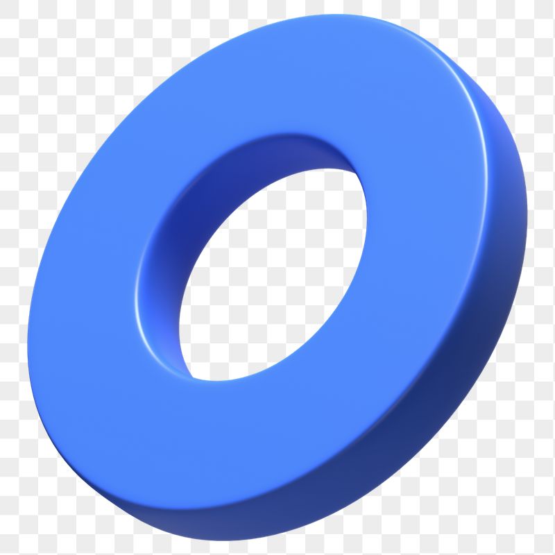 3D blue annulus png, geometric | Free PNG - rawpixel