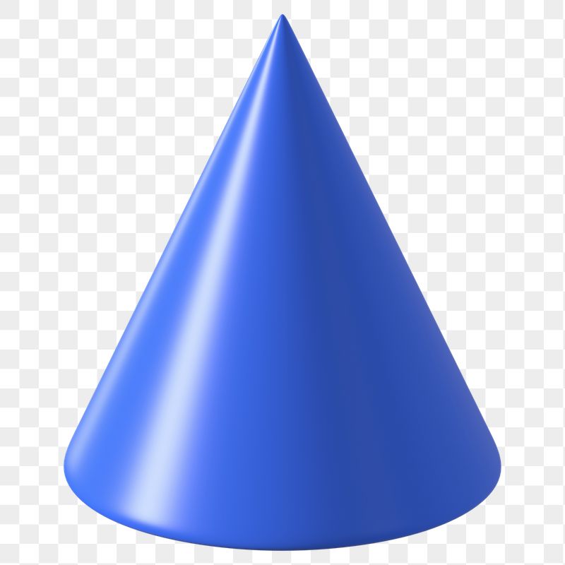 3D blue cone png, geometric | Free PNG - rawpixel