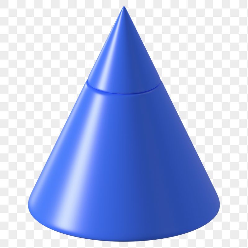 3D blue cone png, geometric | Free PNG - rawpixel