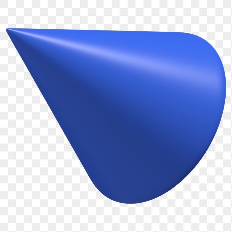 3D blue cone png, geometric | Free PNG - rawpixel