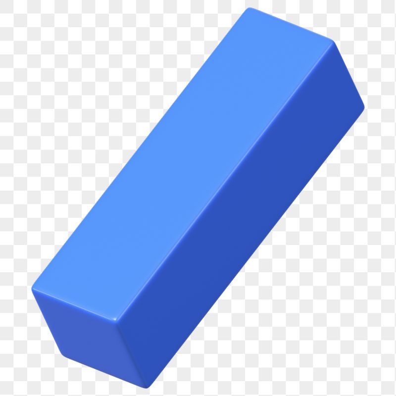 3D blue cuboid png, geometric | Free PNG - rawpixel